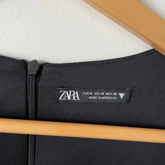 Zara Draped Long Sleeve Bodysuit Black Sz  M - Picture 7 of 8